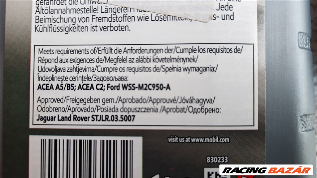Mobil Super 3000 Formula F 0w30 0w-30 motorolaj 1l fordwssm2c950a aceaa5-b5 3. kép