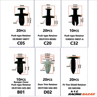 Patent készlet 100db-os GM-hez (opel) W10059-1