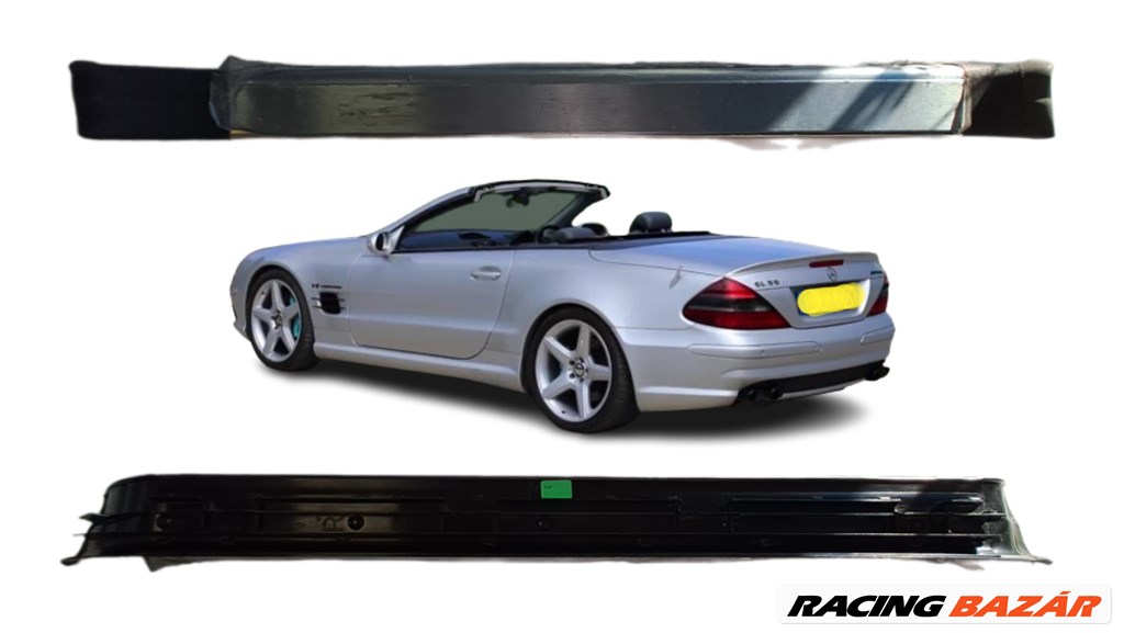 Mercedes SLR 230 AMG Black series jobb inox ajtóküszöb, fellépő a2306802035 1. kép