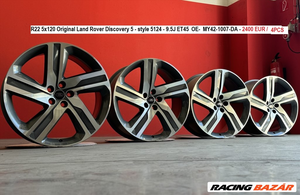 R22 5x120 Original Land Rover Discovery 5 - style 5124 - 9.5J ET45 gyári felnik alufelnik 22" 22col 1. kép