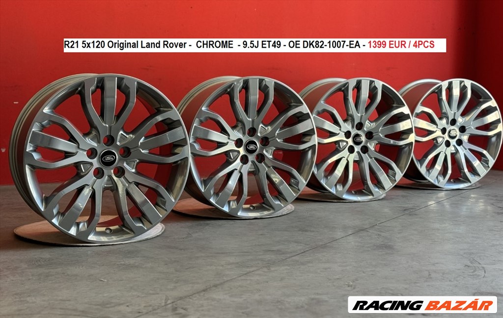 R21 5x120 Original Land Rover -  CHROME  króm felnik alufelnik 21" 21col  1. kép