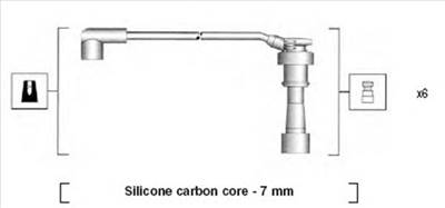 MAGNETI MARELLI 941285150872 - gyújtókábel szett MITSUBISHI