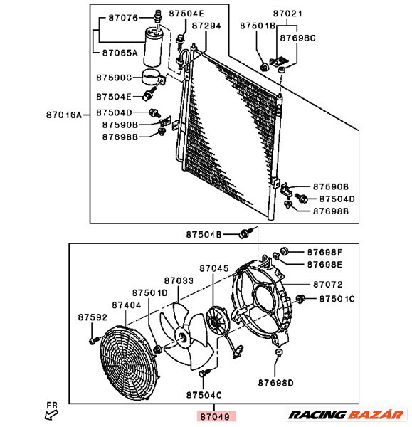 MN123607 MITSUBISHI L200 KB4T KLÍMAHŰTŐ VENTILÁTOR  6. kép
