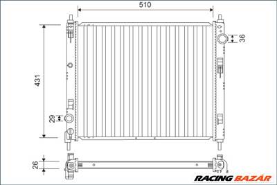 VALEO 701160 - Vízhűtő (Hűtőradiátor) NISSAN