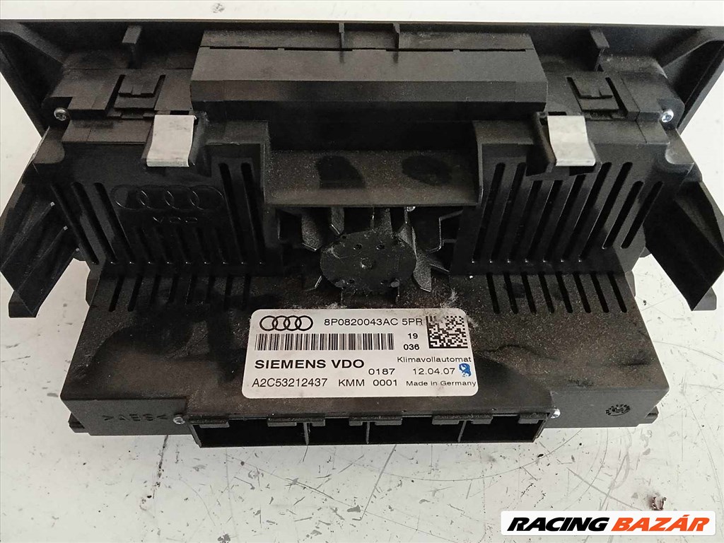 Audi A3 8P digitális klímavezérlő panel 8P0820043AC 2. kép