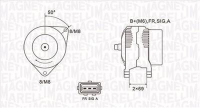 MAGNETI MARELLI 063731857010 - generátor FORD