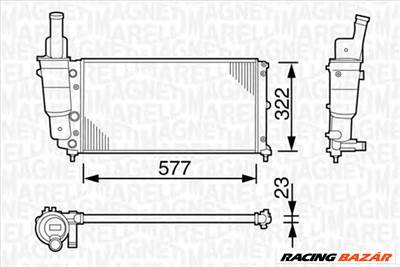 MAGNETI MARELLI 350213114000 - Vízhűtő (Hűtőradiátor) FIAT LANCIA