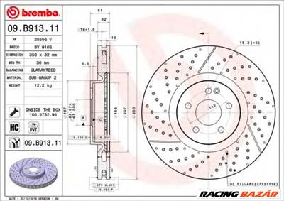 BREMBO 09.B913.11 - féktárcsa MERCEDES-BENZ