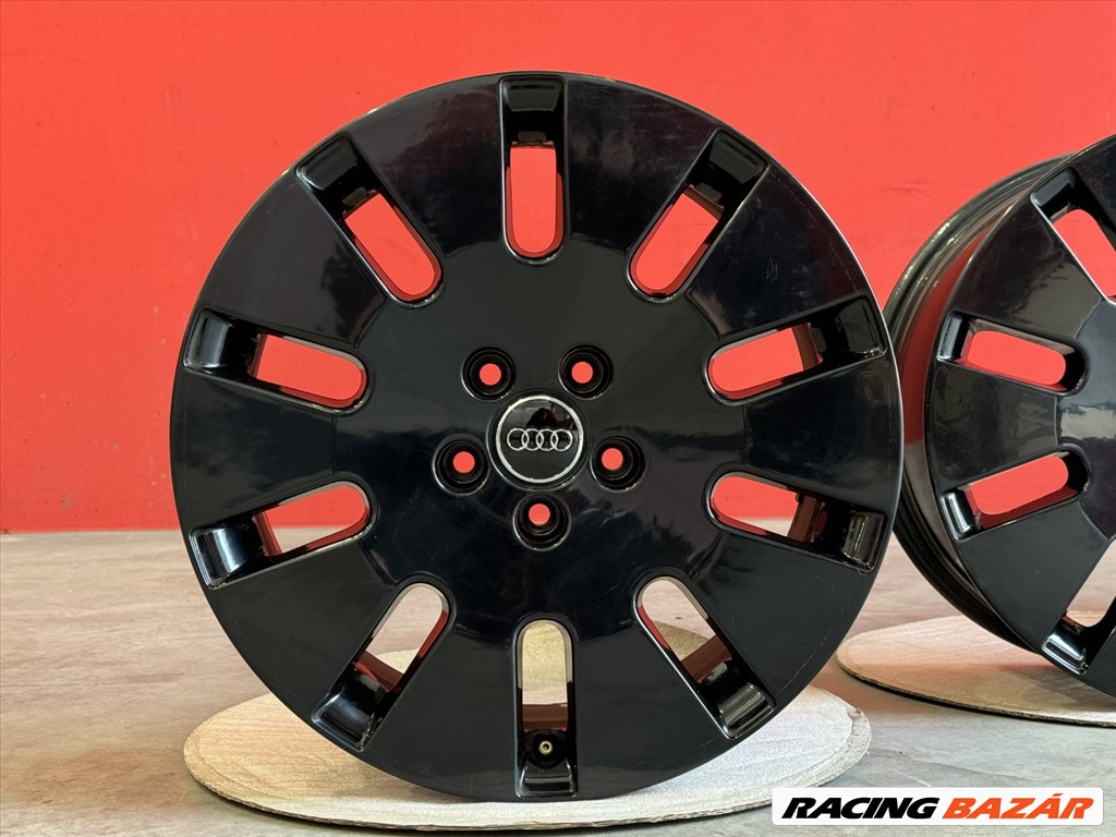R18 (60,1) 5x112 Original Audi 7.5J ET40 Black Mirror - 4E0601025Q -  gyári alufelnik felnik 18" 2. kép