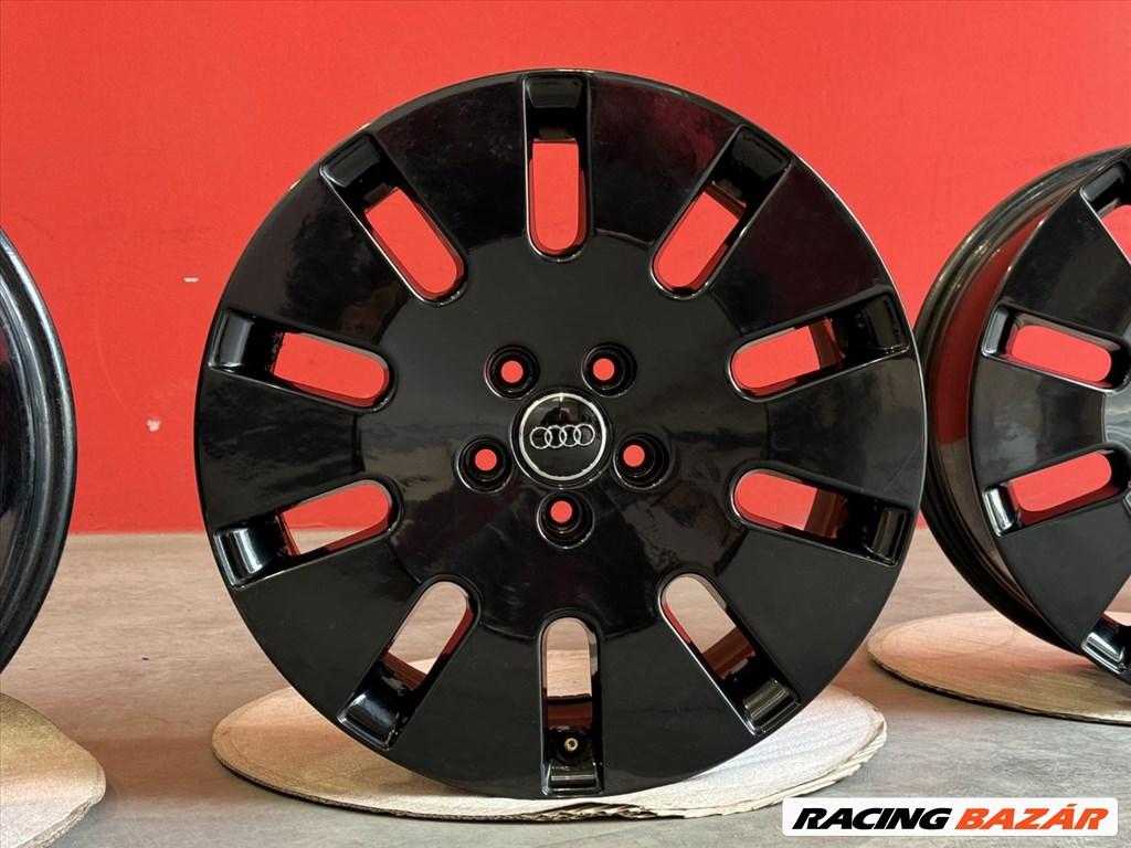 R18 (60,1) 5x112 Original Audi 7.5J ET40 Black Mirror - 4E0601025Q -  gyári alufelnik felnik 18" 3. kép