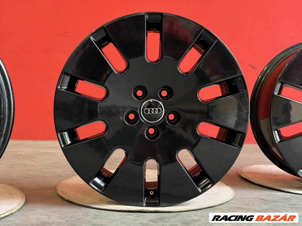 R18 (60,1) 5x112 Original Audi 7.5J ET40 Black Mirror - 4E0601025Q -  gyári alufelnik felnik 18" 4. kép