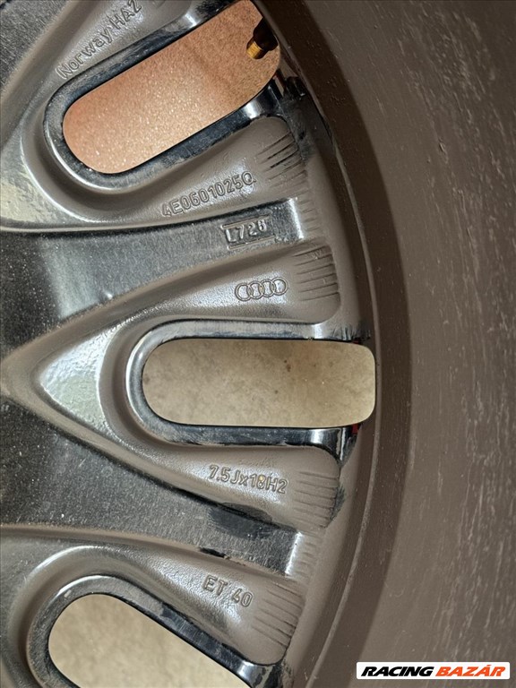 R18 (60,1) 5x112 Original Audi 7.5J ET40 Black Mirror - 4E0601025Q -  gyári alufelnik felnik 18" 6. kép