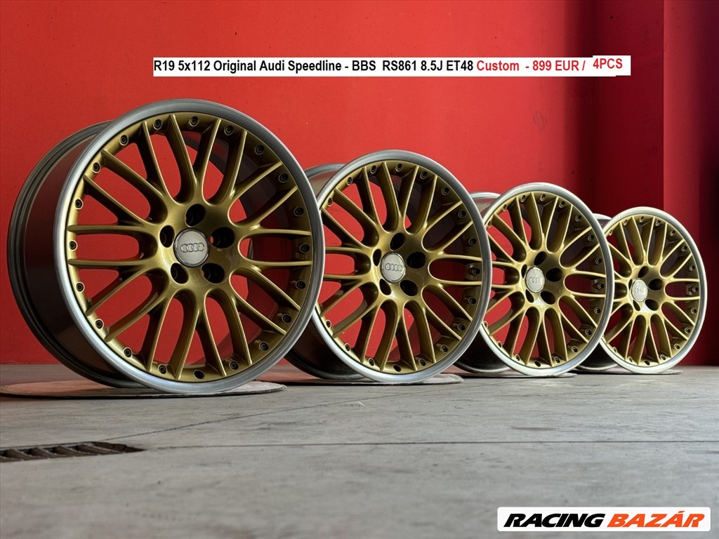 R19 5x112 Original Audi Speedline - BBS  RS861 8.5J ET48 Custom 8,5x19 19" 19col felnik 1. kép