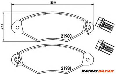 BREMBO P 61 098 - fékbetét CITROËN FIAT PEUGEOT RENAULT