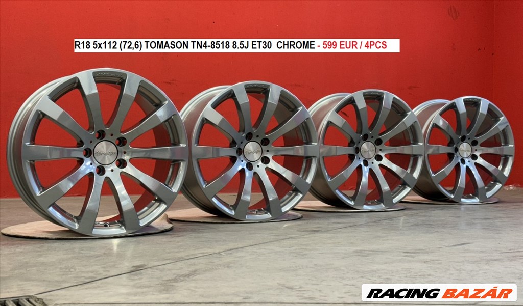 R18 5x112 (72,6) TOMASON TN4-8518 8.5J ET30  Króm alufelnik felnik 18" 1. kép