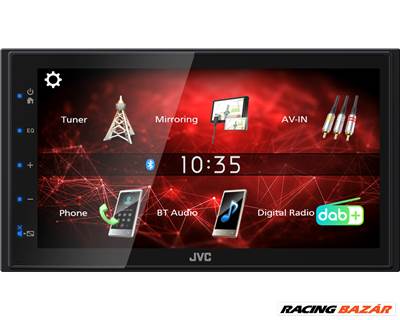 JVC KW-M27DBT 2 DIN multimédia DAB+ rádióval és Android telefon USB tükrözéssel