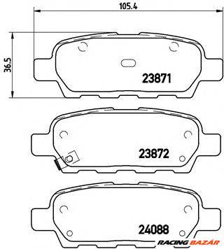 BREMBO P 56 046 - fékbetét FENGSHEN HAIMA (FAW) INFINITI INFINITI (Dongfeng) MITSUBISHI NISSAN NISSA
