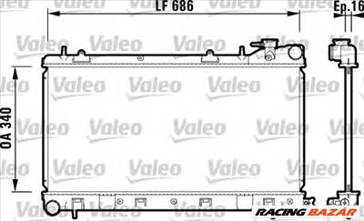 VALEO 732410 - Vízhűtő (Hűtőradiátor) SUBARU