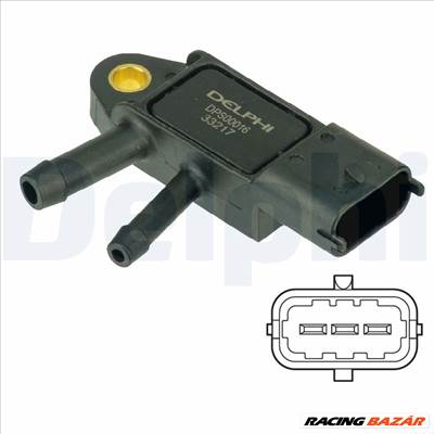 DELPHI DPS00016 - Érzékelő, kipufogógáz-nyomás NISSAN RENAULT SUZUKI