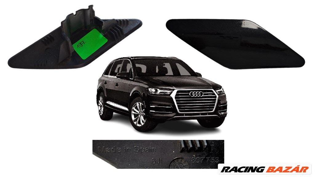 Audi Q7 4M (2015-20) bal oldali fényszóró mosó takaró burkolat 6JL807753 4M0807753C 1. kép