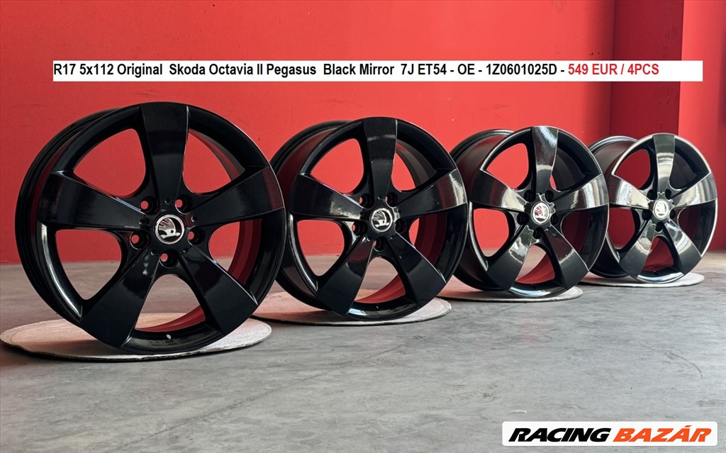 R17 5x112 Original  Skoda Octavia II Pegasus gyári alufelni szett 17"  1. kép
