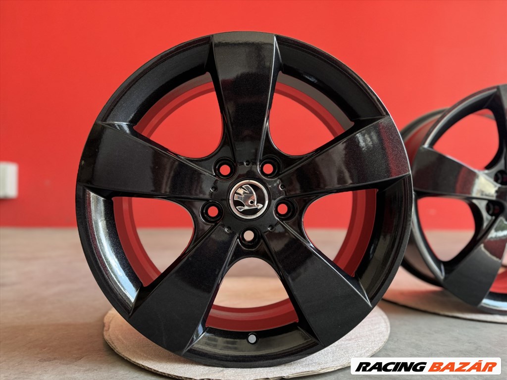 R17 5x112 Original  Skoda Octavia II Pegasus gyári alufelni szett 17"  2. kép