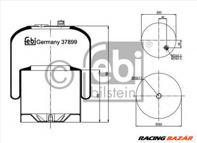 FEBI BILSTEIN 37899 - Légrugó rugótömb MERCEDES-BENZ