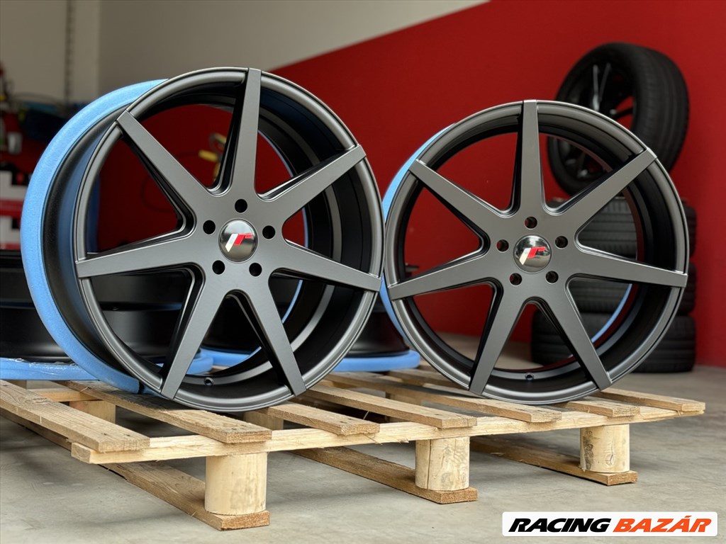 R20 5x112 (74,1) JAPAN RACING JR20 8.5J ET20 Matt Black új audi alufelnik / A5 S5 A7 S7  3. kép
