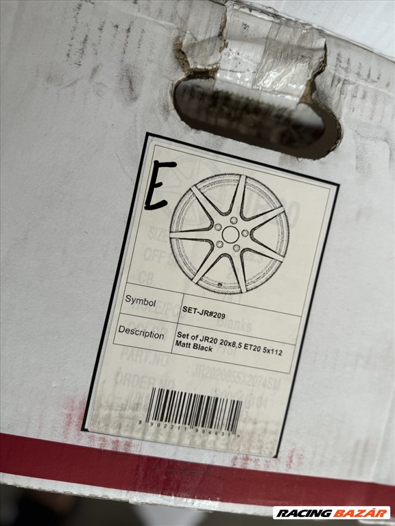 R20 5x112 (74,1) JAPAN RACING JR20 8.5J ET20 Matt Black új audi alufelnik / A5 S5 A7 S7  7. kép