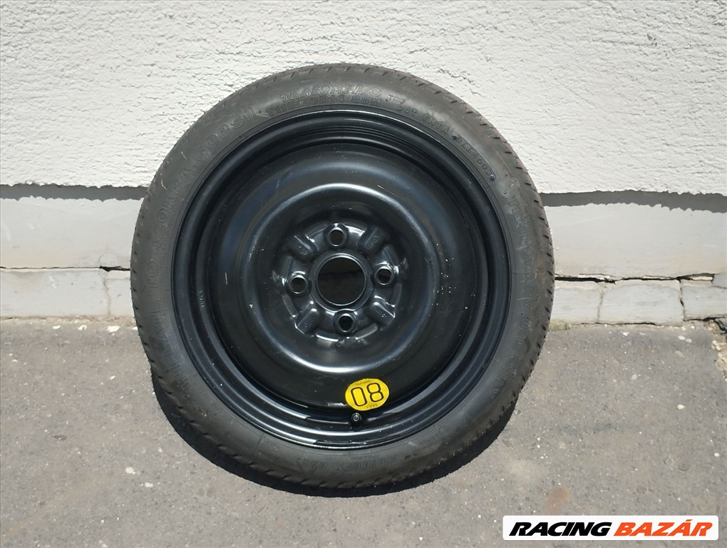 4x100 lyukosztású 14" új Gyári Toyota lemezfelni 115/70 R14 Bridgestone nyári gumi 1. kép
