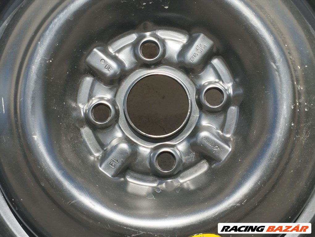  4x100 lyukosztású 14" új Gyári Toyota lemezfelni 115/70 R14 Bridgestone nyári gumi 3. kép