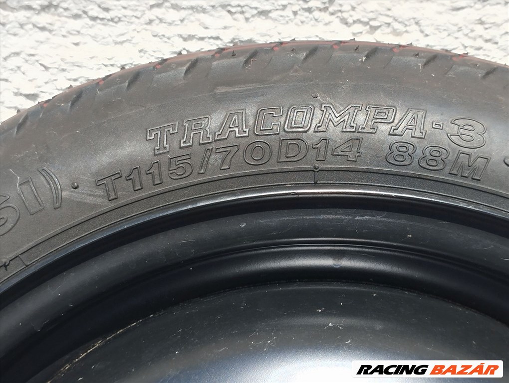  4x100 lyukosztású 14" új Gyári Toyota lemezfelni 115/70 R14 Bridgestone nyári gumi 9. kép