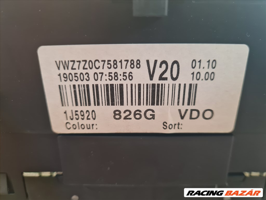 Volkswagen Golf IV kilométeróra 1J5 920 826 G 4. kép