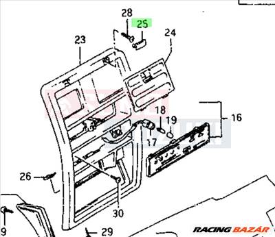 Suzuki Samurai műszerfal konzol csavar burkolat 73843-70A02-5PK