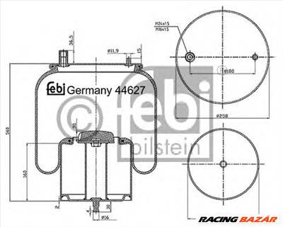 FEBI BILSTEIN 44627 - Légrugó rugótömb RENAULT TRUCKS VOLVO