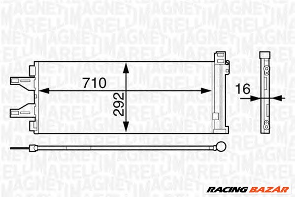 MAGNETI MARELLI 350203623000 - klíma kondenzátor ASTON MARTIN AUDI BITTER BMW BUGATTI CADILLAC CHEVR 1. kép
