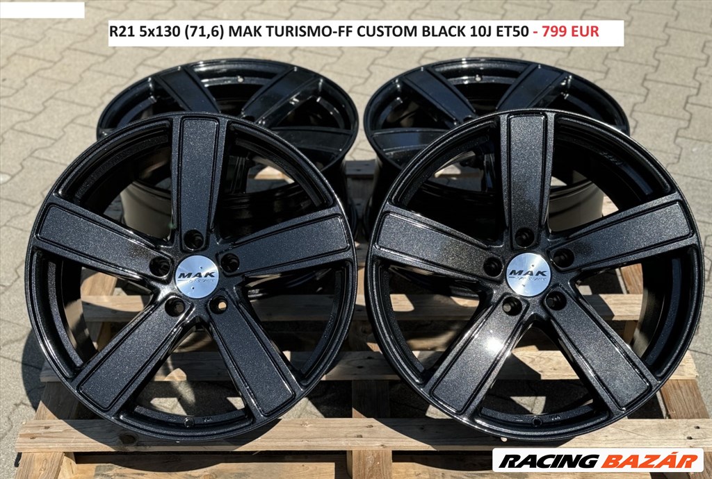 R21 5x130 (71,6) MAK TURISMO-FF CUSTOM BLACK 10J ET50 alufelnik 21" 2. kép