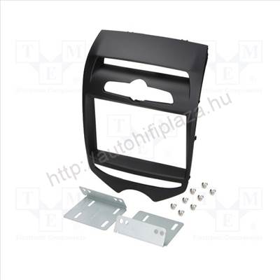 Hyundai ix20 (JC) 2010.11-> 2/1DIN Fekete Autórádió beépítő keret Manuális klíma