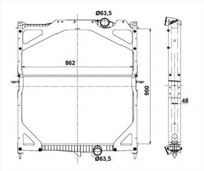 NRF 529702 - Vízhűtő (Hűtőradiátor) VOLVO