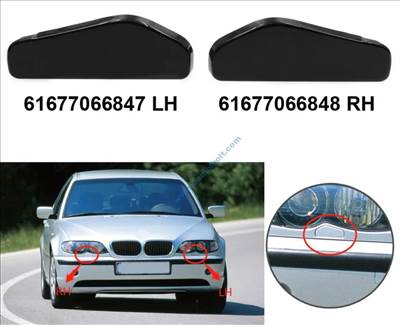 BMW E46 facelift lámpamosó fedél 2000-2005 Jobb oldal (anyós oldal)