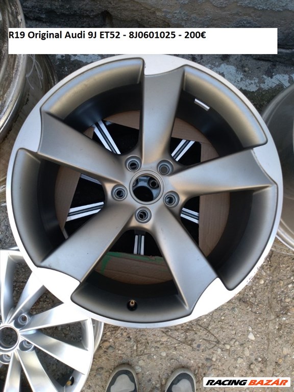 R19 Original Audi 9J ET52 - 8J0601025CP / 8J0 601 025CP 1db alufelni 1. kép