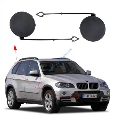 BMW E70 X5 első lökhárító vonószem takaró fedél 2006-2011 Jobb oldal (anyós oldal)