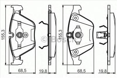 BOSCH 0 986 495 082 - fékbetét BMW