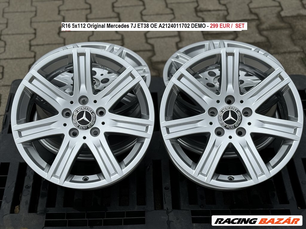 Mercedes A B C CLA E class gyári alufelnik 7x16 16" 5x112  1. kép