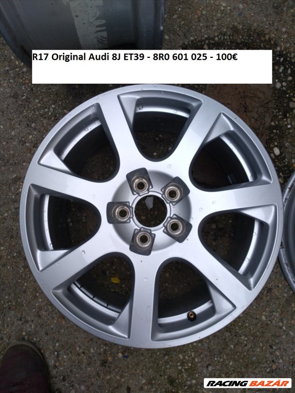 R17 Original Audi 8J ET39 - 8R0 601 025 / 8R0601025 1db alufelni 1. kép