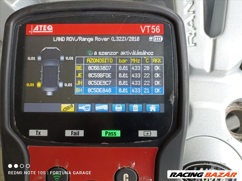 5x120 20" Land Rover újszerű alufelni garnitúra + TPMS (R) 9. kép