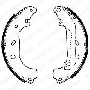 DELPHI LS1940 - fékpofakészlet FORD