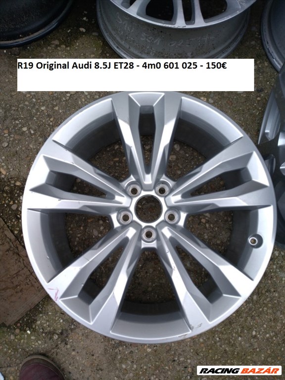 R19 Original Audi 8.5J ET28 - 4m0 601 025 /  4m0601025 1db alufelni 1. kép