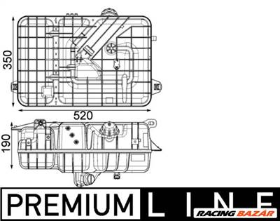 MAHLE CRT 235 000P - hűtőfolyadék kiegyenlítőtartály MERCEDES-BENZ