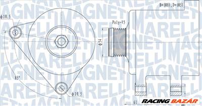 MAGNETI MARELLI 063731559010 - generátor BMW LAND ROVER MG ROVER